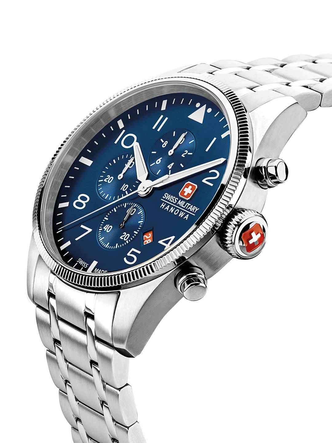 Swiss Military Hanowa SMWGI0000403 - Thunderbolt Chrono Swiss Made Blue Watch For Men