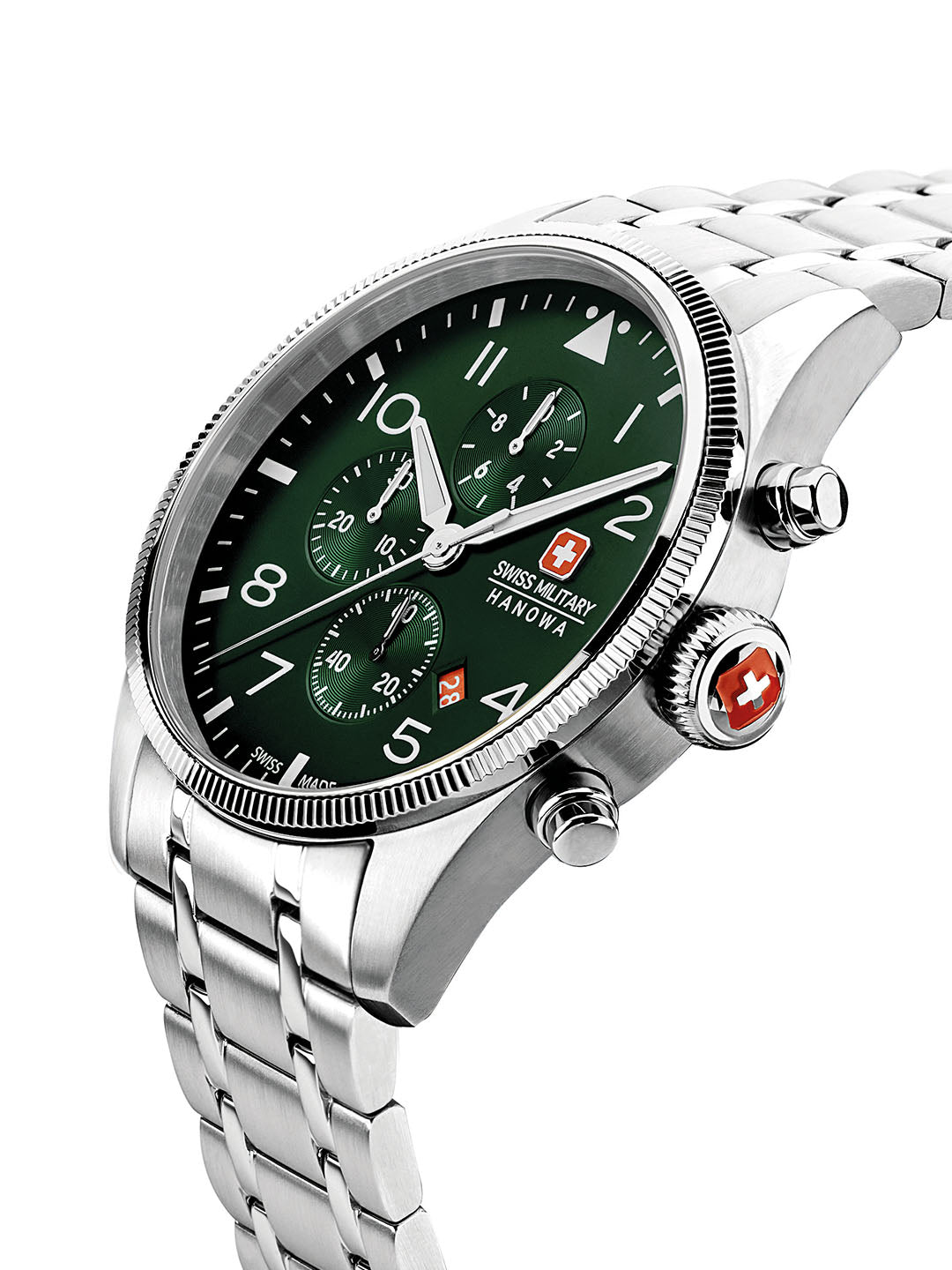 Swiss Military Hanowa SMWGI0000404 - Thunderbolt Chrono Swiss Made Green Watch For Men