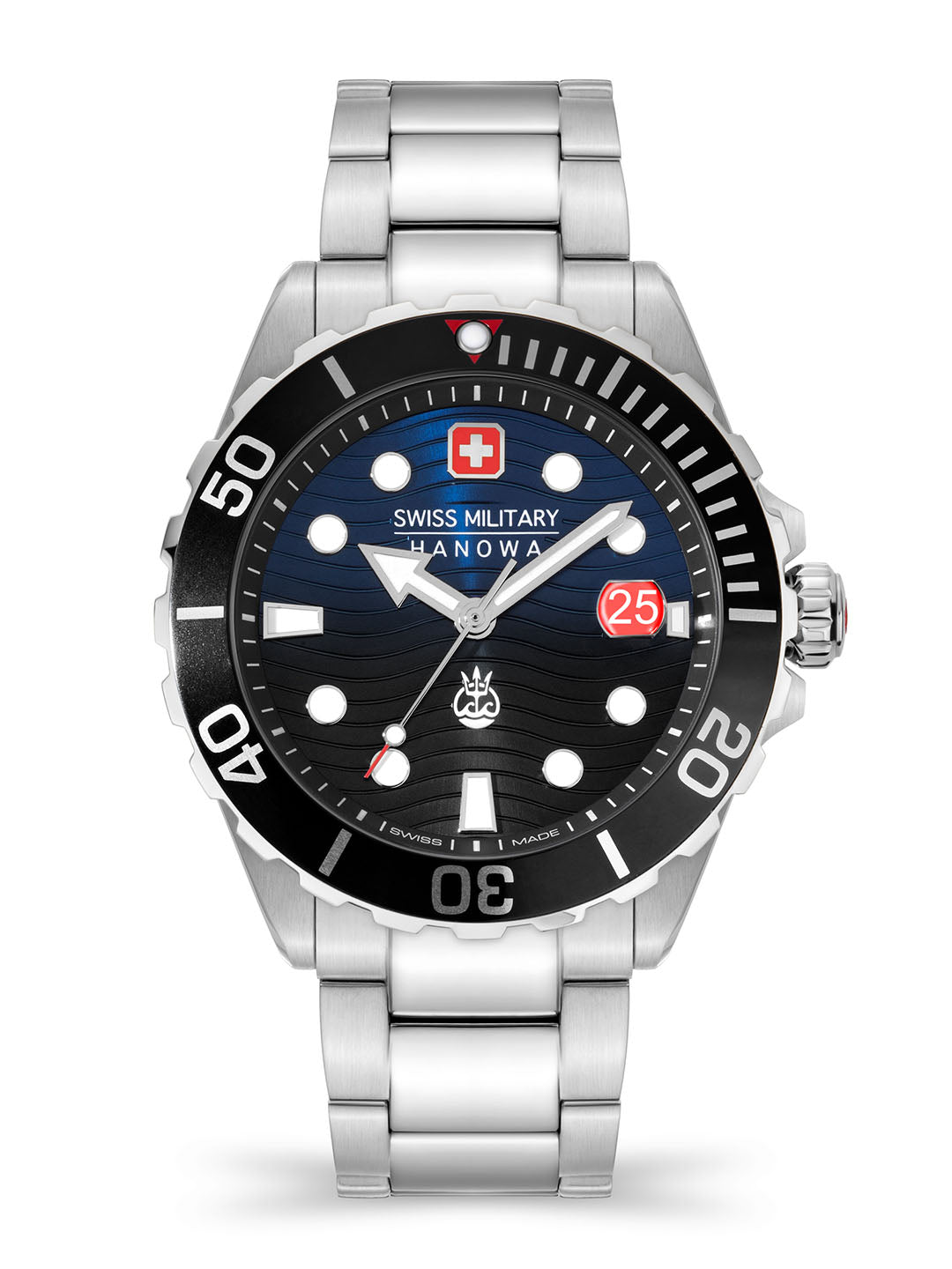 Swiss Military Hanowa SMWGH2200302 - Offshore Diver Ii Swiss Made Black & Blue Watch For Men
