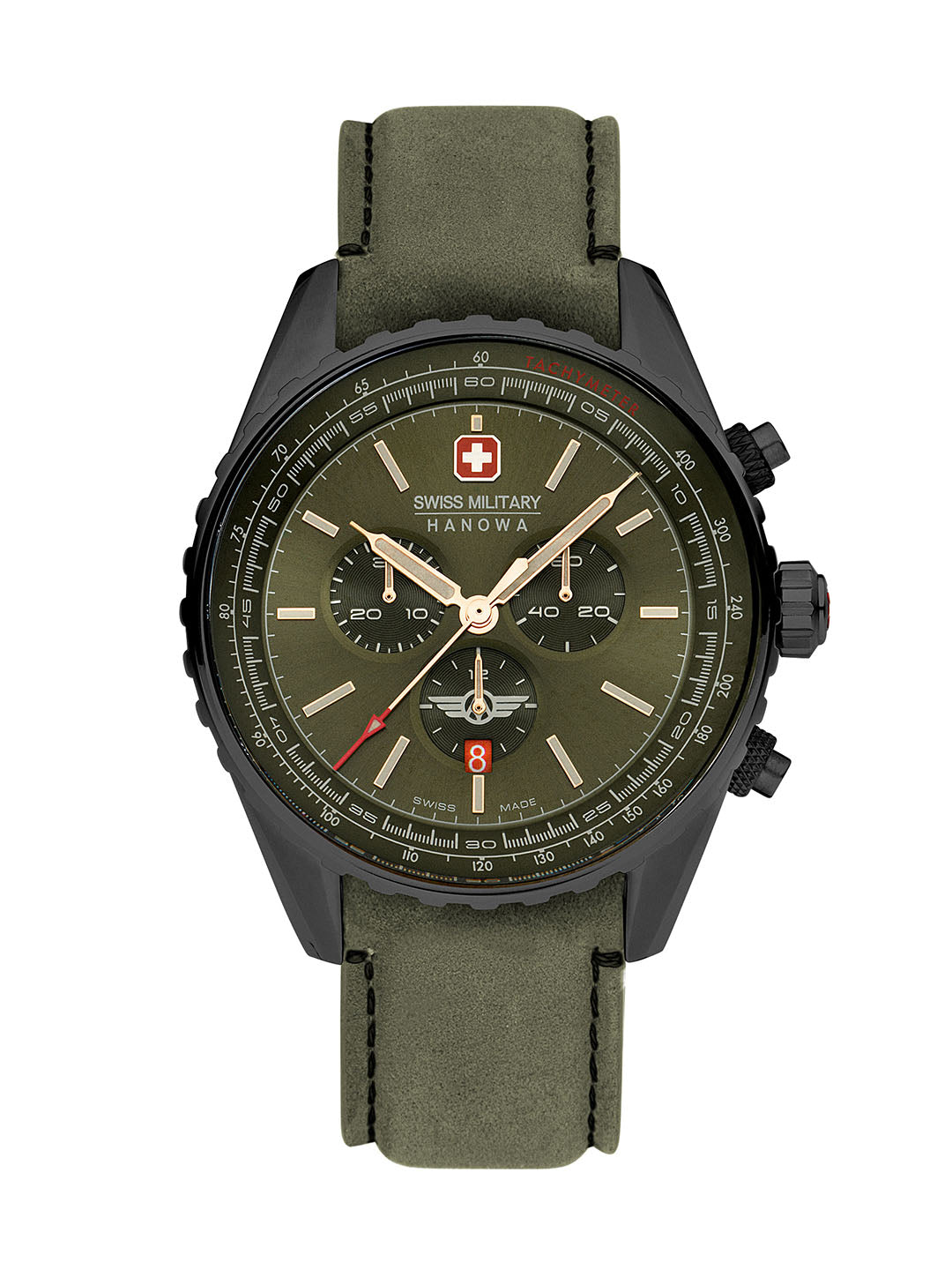 Swiss Military Hanowa SMWGC0000340 - Afterburn Chrono Swiss Made Green Watch For Men