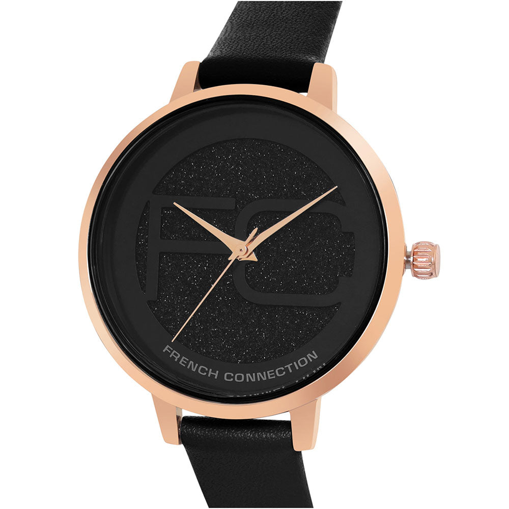 French Connection Analog Black Embellished Dial Women's Watch FC21-26B