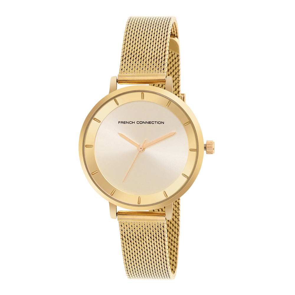French Connection Rose Gold Dial Women's Watch-FCN00016E