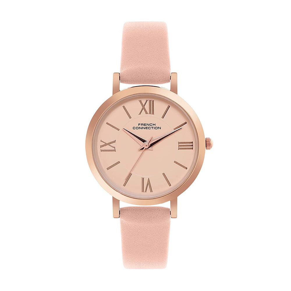 French Connection Analog Rose Gold Dial Women's Watch-FCN00037D