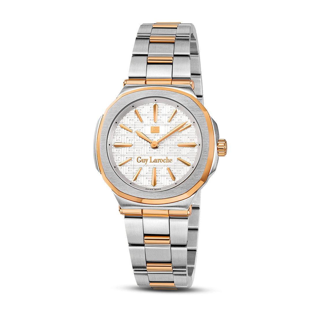 Guy Laroche Charlie 2 Hands Silver Round Dial SWISS MADE Watch for Women - GLWLG0000311