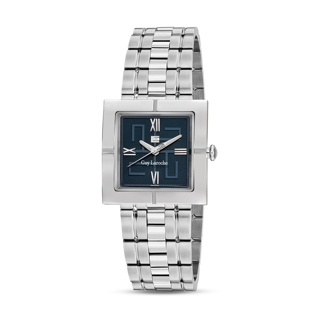 Guy Laroche Camille 3 Hands Blue Square Dial SWISS MADE Watch for Men - GLWGG0000205