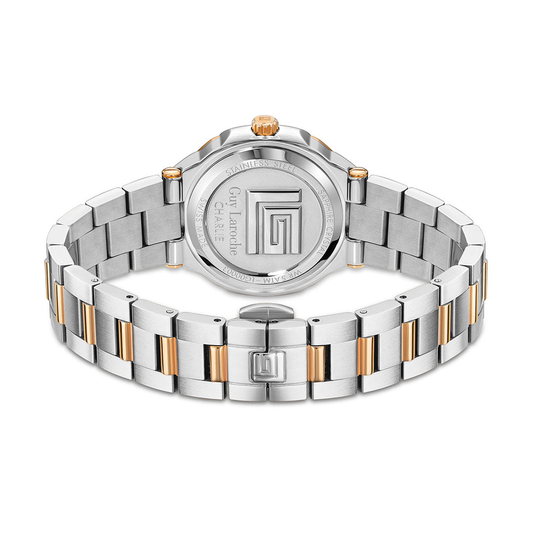 Guy Laroche Charlie 2 Hands Silver Round Dial SWISS MADE Watch for Women - GLWLG0000311