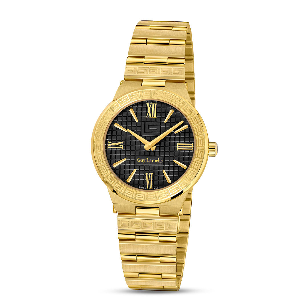 Guy Laroche Sacha 2 Hands Black Round Dial SWISS MADE Watch for Women - GLWLG0000414
