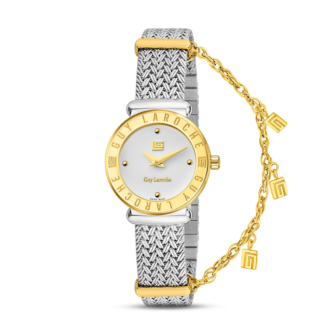 Guy Laroche Betty 2 Hands Silver Round Dial SWISS MADE Watch for Women - GLWLG0000910