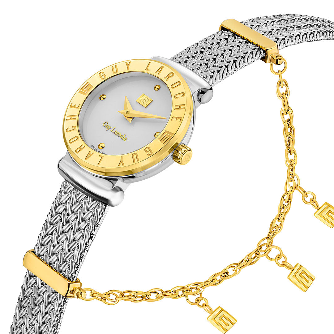 Guy Laroche Betty 2 Hands Silver Round Dial SWISS MADE Watch for Women - GLWLG0000910