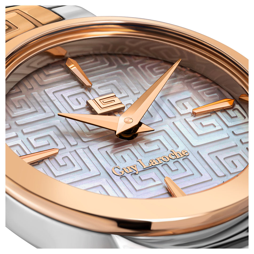 Guy Laroche Ariane 2 Hands Round Dial MOP SWISS MADE Watch for Women - GLWLG0001002
