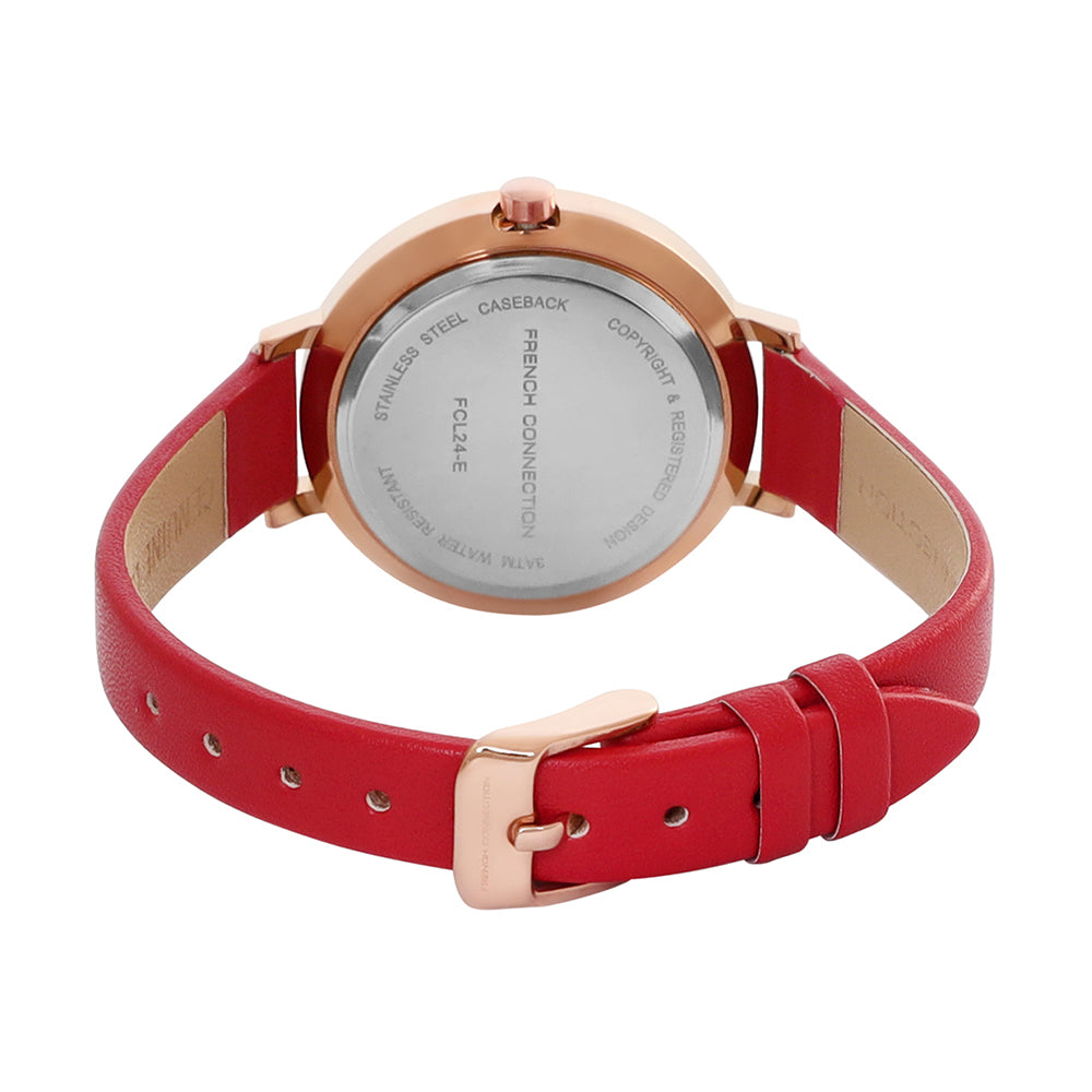 French Connection Women Red Analogue Watch - FCL24-E