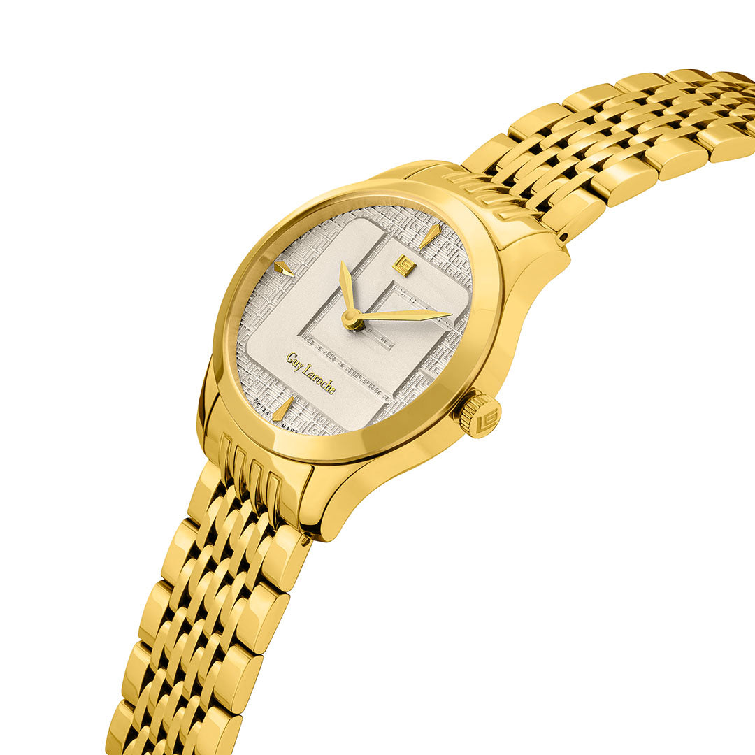 Guy Laroche Maxime 2 Hands White Round Dial SWISS MADE Watch for Women - GLWLG0001204