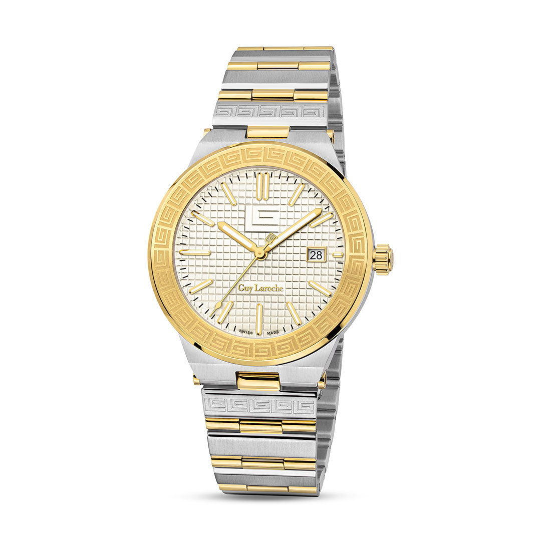 Guy Laroche Sacha 3 Hands Silver Round Dial SWISS MADE Watch for Men - GLWGG0000407