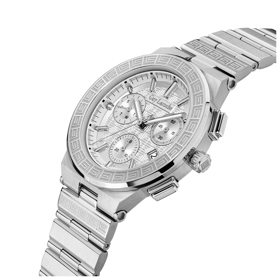 Guy Laroche Sacha Chronograph Round Dial White SWISS MADE Watch for Men - GLWGG0000411