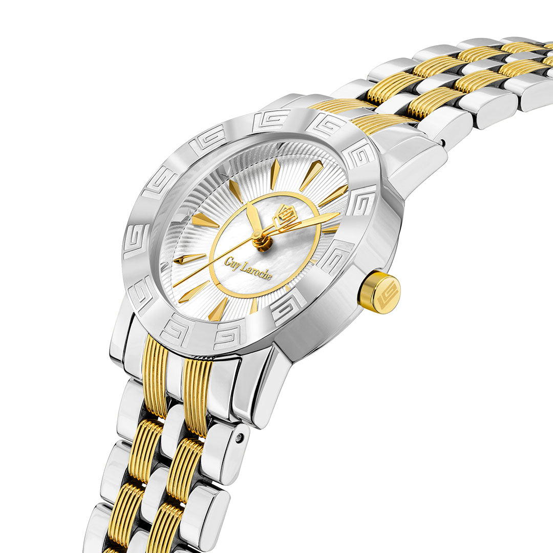 Guy Laroche Alex 3 Hands Round Dial White SWISS MADE Watch for Women - GLWLG0000122