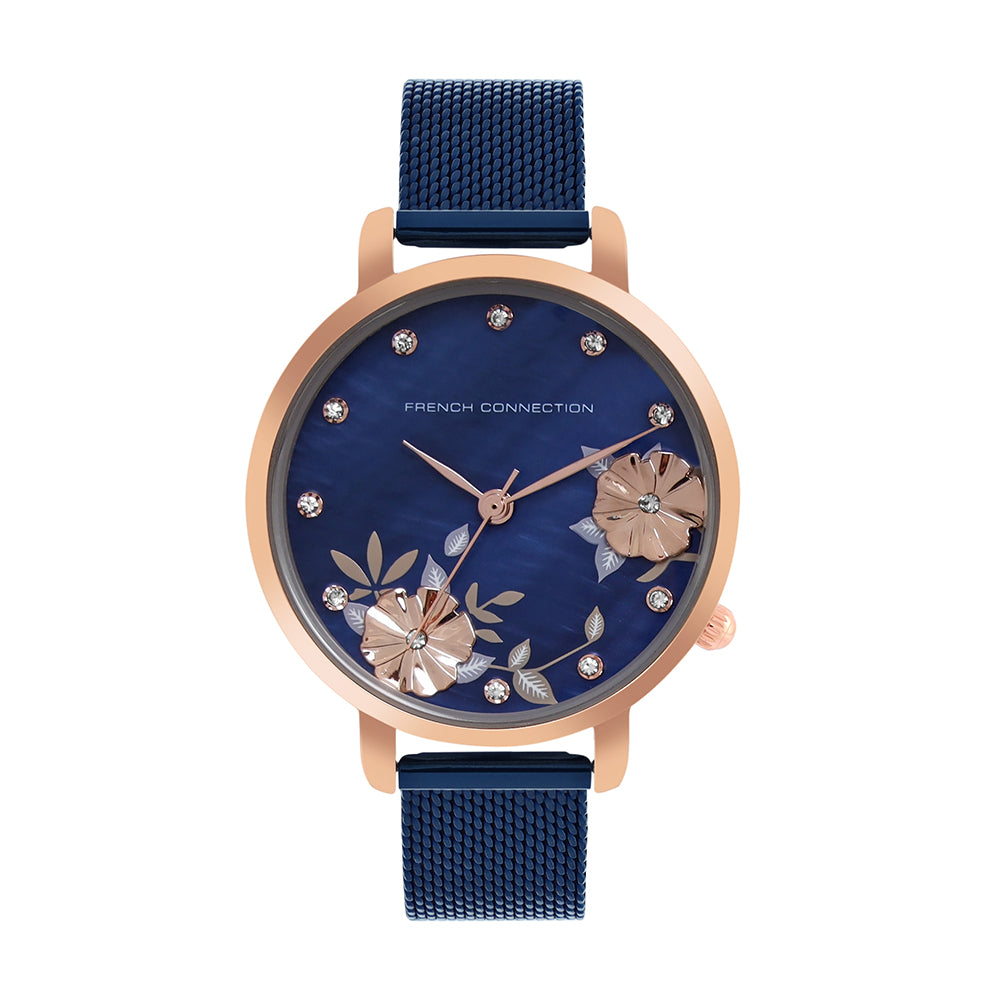 French Connection Analog Navy Dial Women's Watch FC21LM