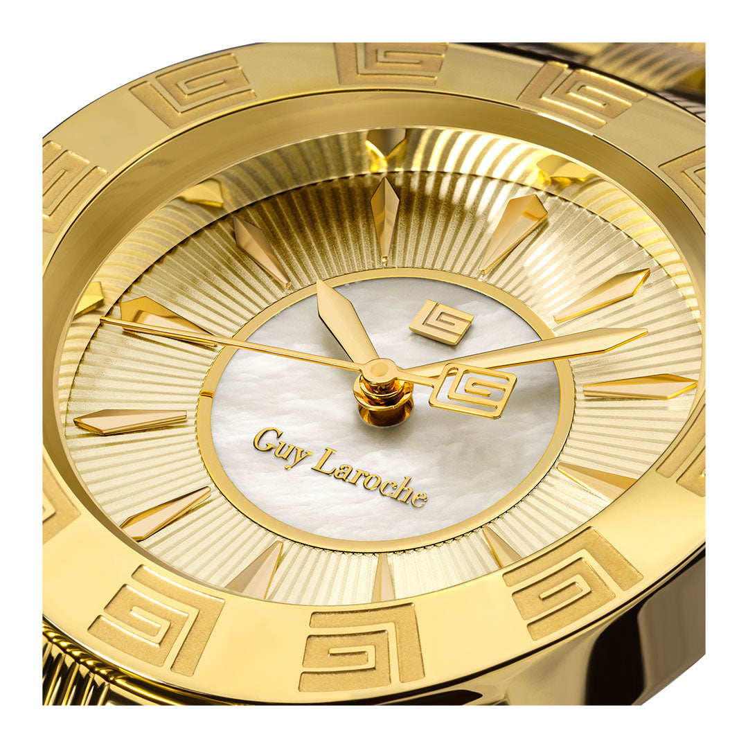 Guy Laroche Alex 3 HandsGold Round Dial SWISS MADE Watch for Women - GLWLG0000124
