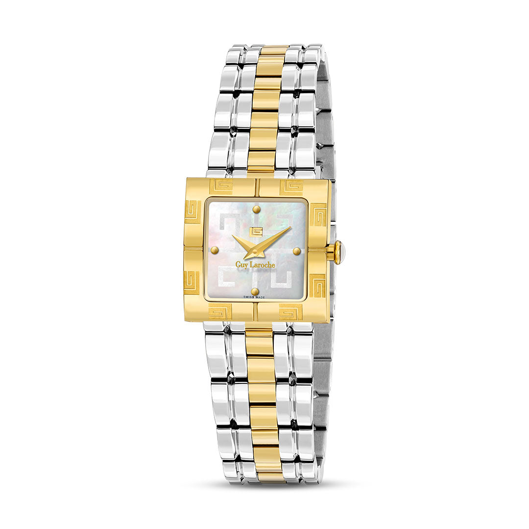 Guy Laroche Camille 2 Hands Square Dial MOP SWISS MADE Watch for Women - GLWLG0000212