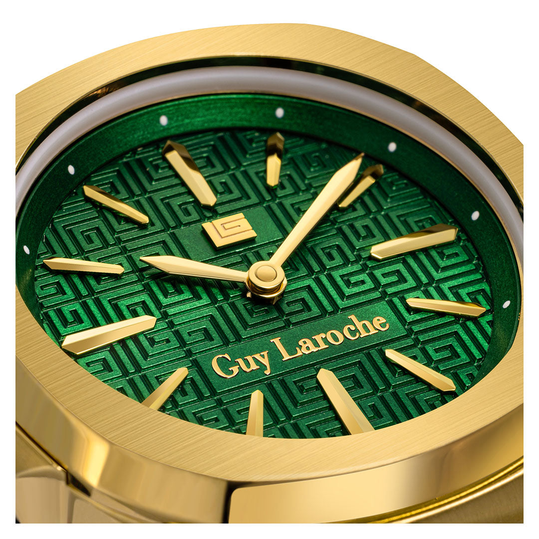 Guy Laroche Charlie 2 Hands Green Round Dial SWISS MADE Watch for women - GLWLG0000314