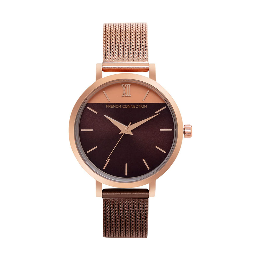 French Connection Analog Rose Gold Dial Women's Watch-FCN00020B