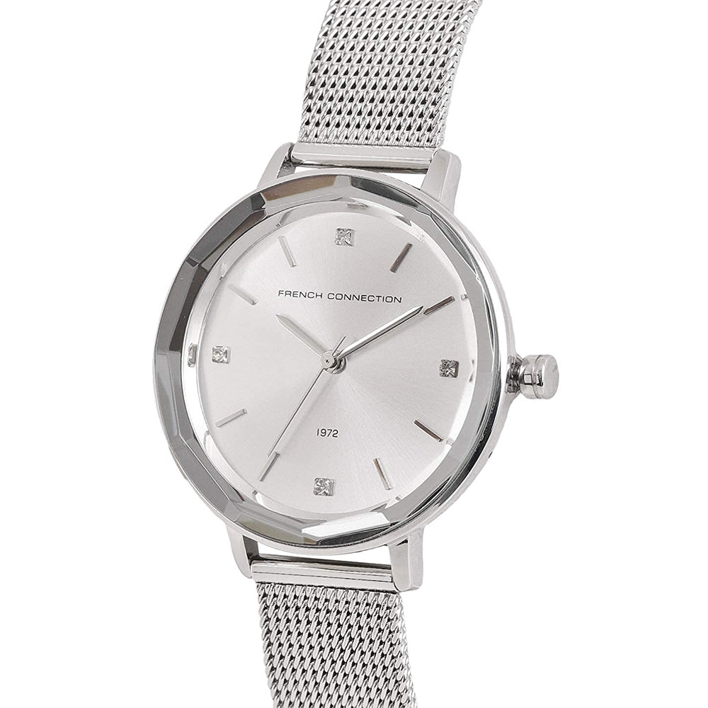French Connection Analog Silver Dial Women's Watch-FC1318SM