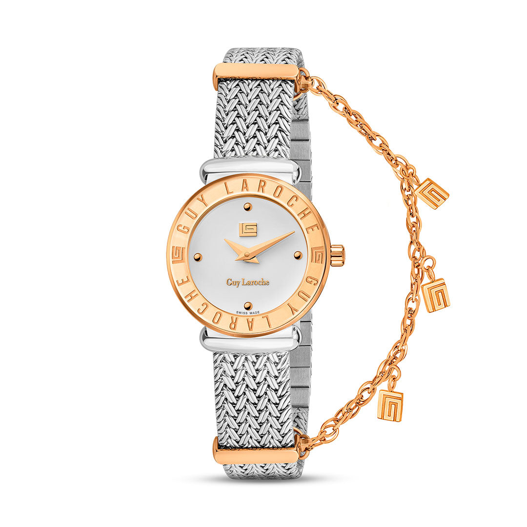 Guy Laroche Betty 2 Hands Silver Round Dial SWISS MADE Watch for Women - GLWLG0000912