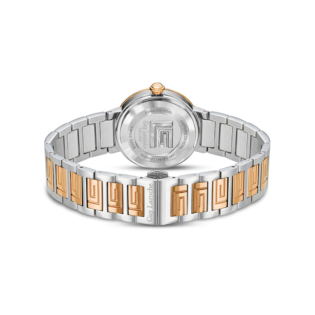 Guy Laroche Ariane 2 Hands Blue Round Dial MOP SWISS MADE Watch for Women - GLWLG0001004