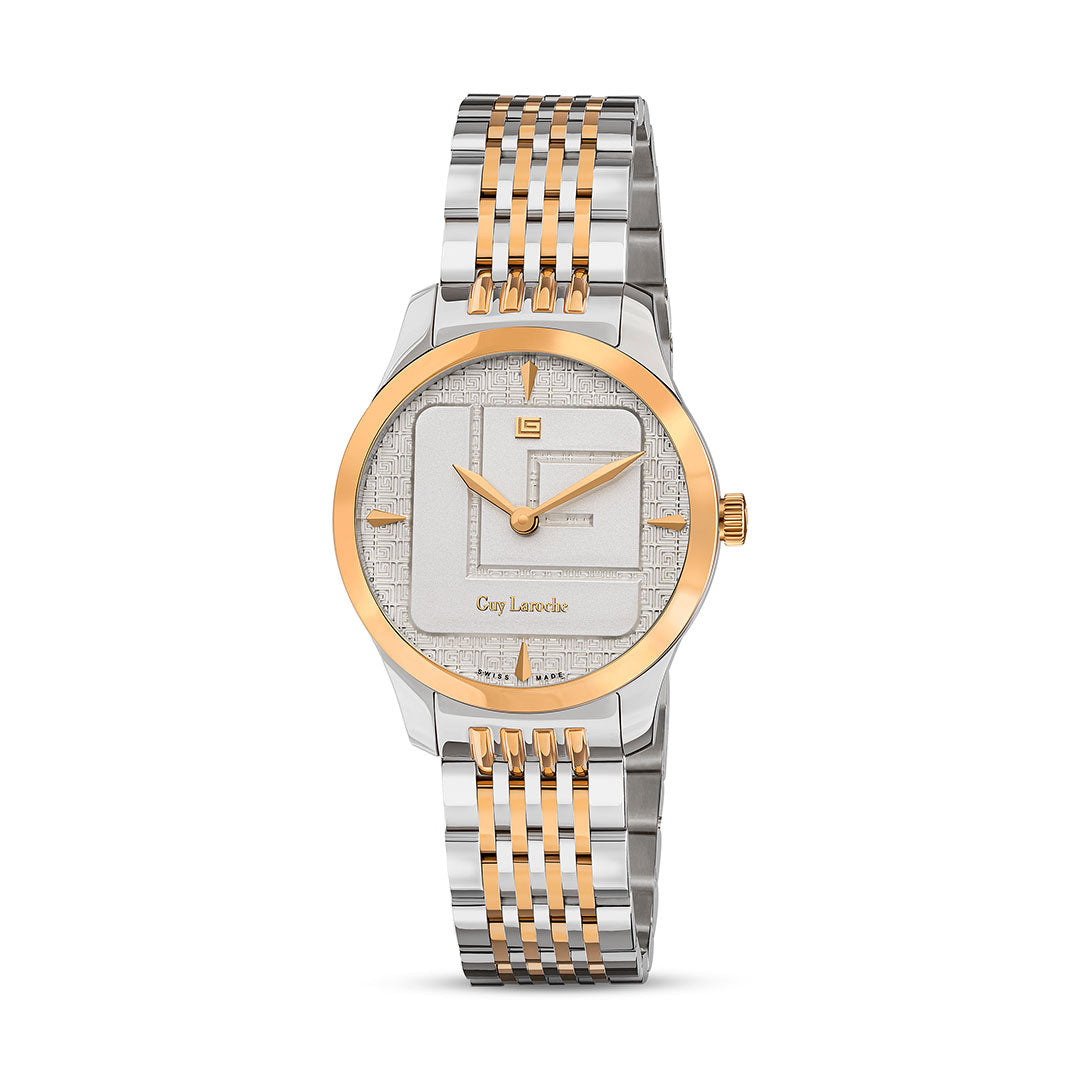 Guy Laroche Maxime 2 Hands White Round Dial SWISS MADE Watch for Women - GLWLG0001206