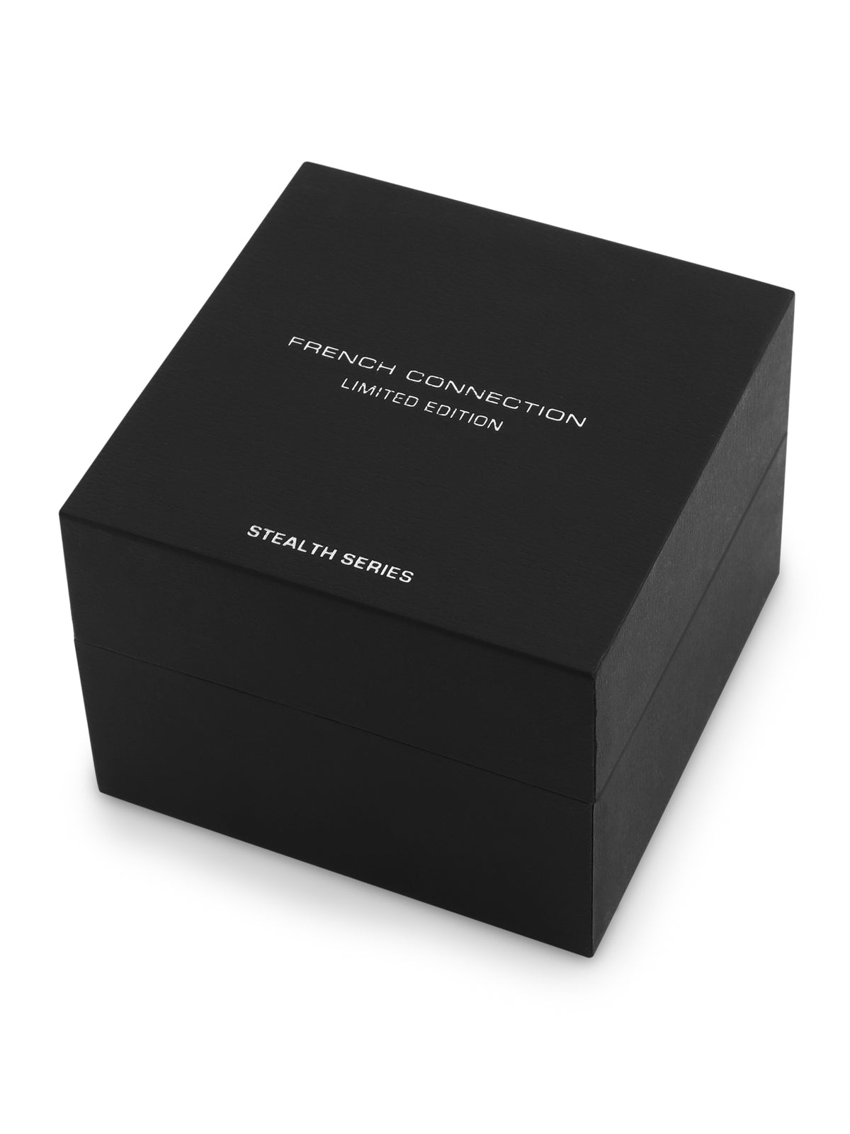 French Connection Stealth Series Limited Edition Men's Automatic Skeleton Watch – Carbon Fibre Edition with Black Skeleton Dial, Black Stainless Steel Case & Black Silicone Strap – FCA51B