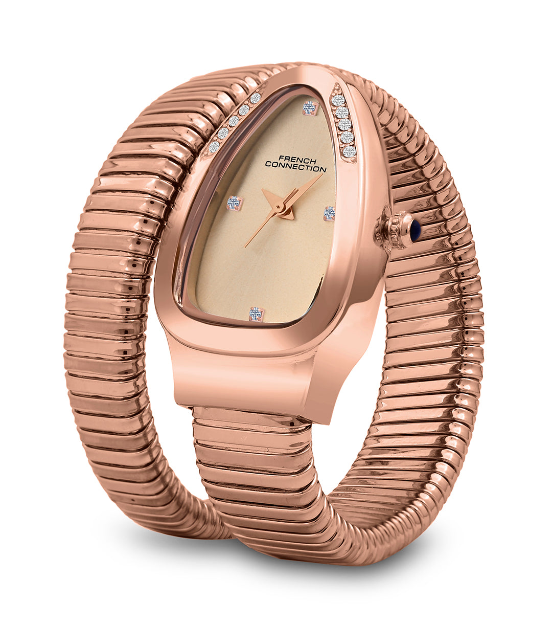 The Mystic Curve 2.0 Women’s Wrap Around Strap Analogue Watch | Rose Oval Dial Trendy Watch - FCN0132BRM