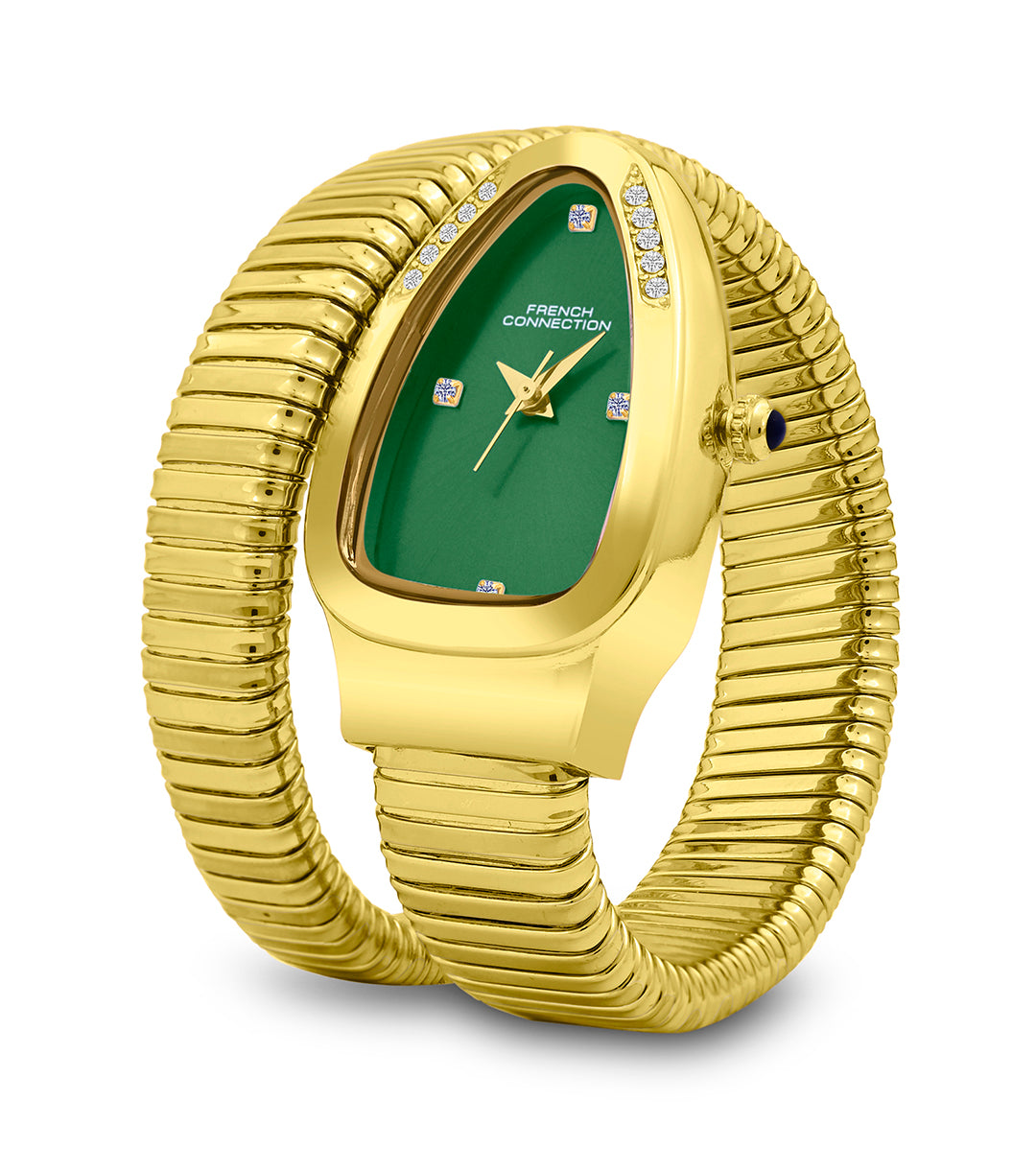 The Mystic Curve 2.0 Women’s Wrap Around Strap Analogue Watch | Green Patterned Dial Trendy Watch - FCN0132NGM