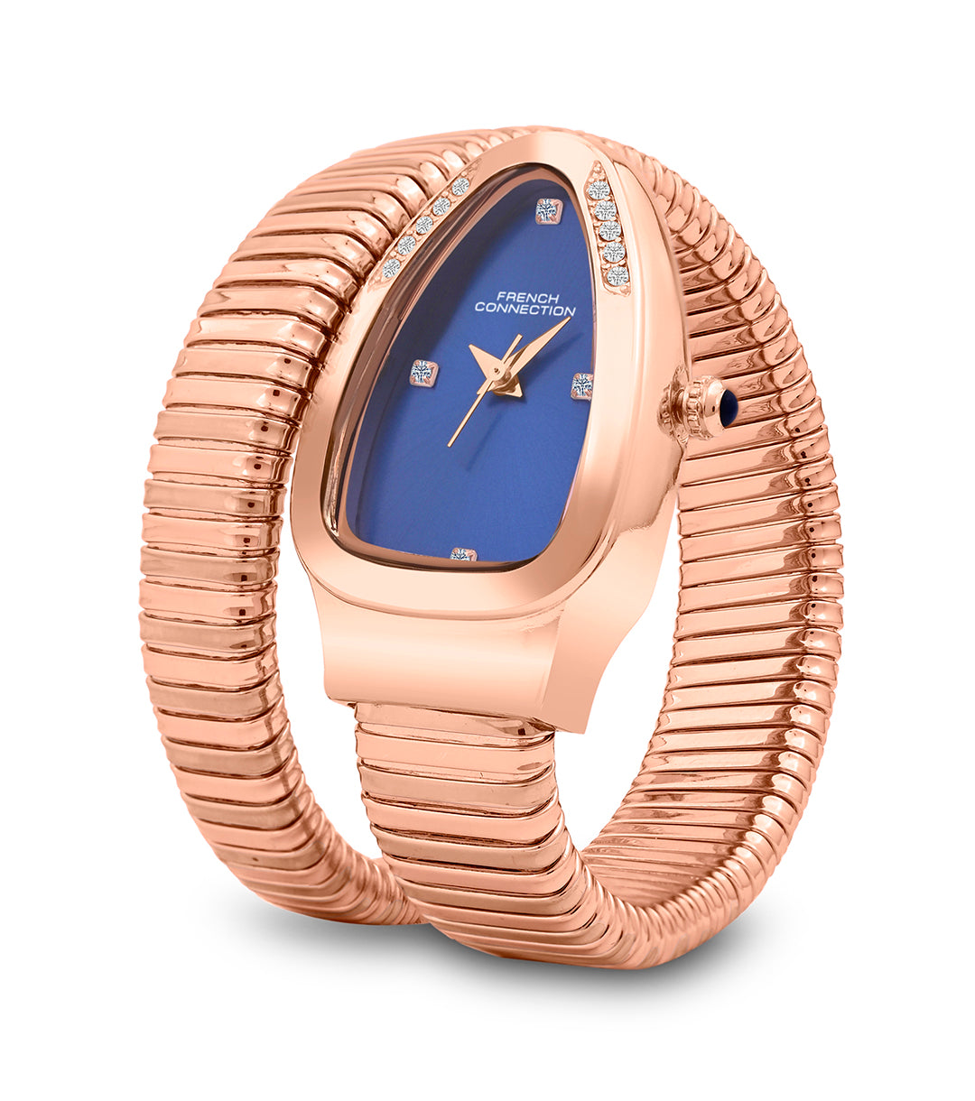 The Mystic Curve 2.0 Women’s Wrap Around Strap Analogue Watch | Royal Blue Oval Dial Trendy Watch - FCN0132URGM
