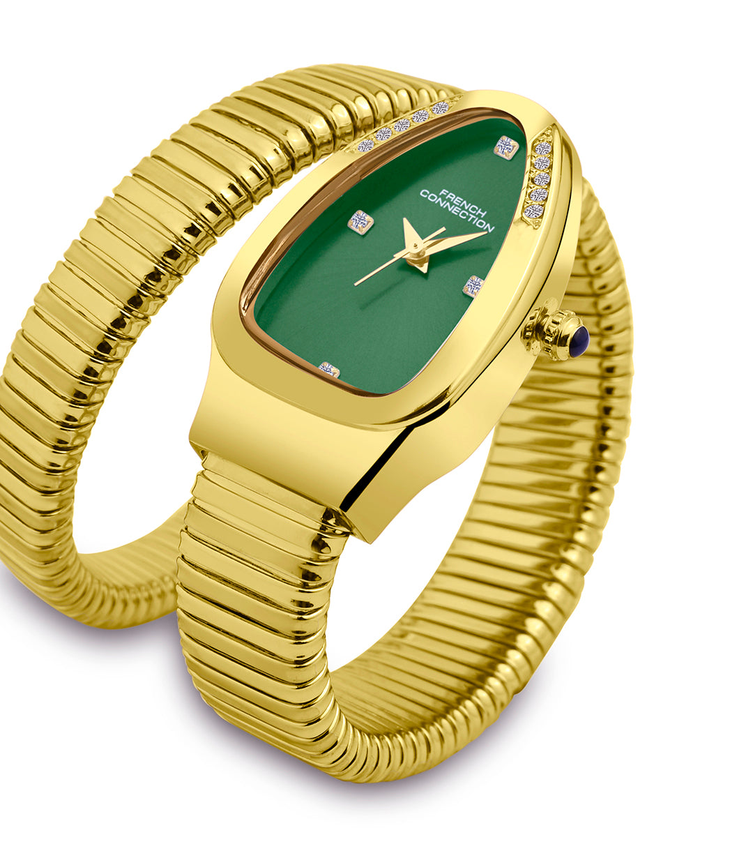 The Mystic Curve 2.0 Women’s Wrap Around Strap Analogue Watch | Green Patterned Dial Trendy Watch - FCN0132NGM