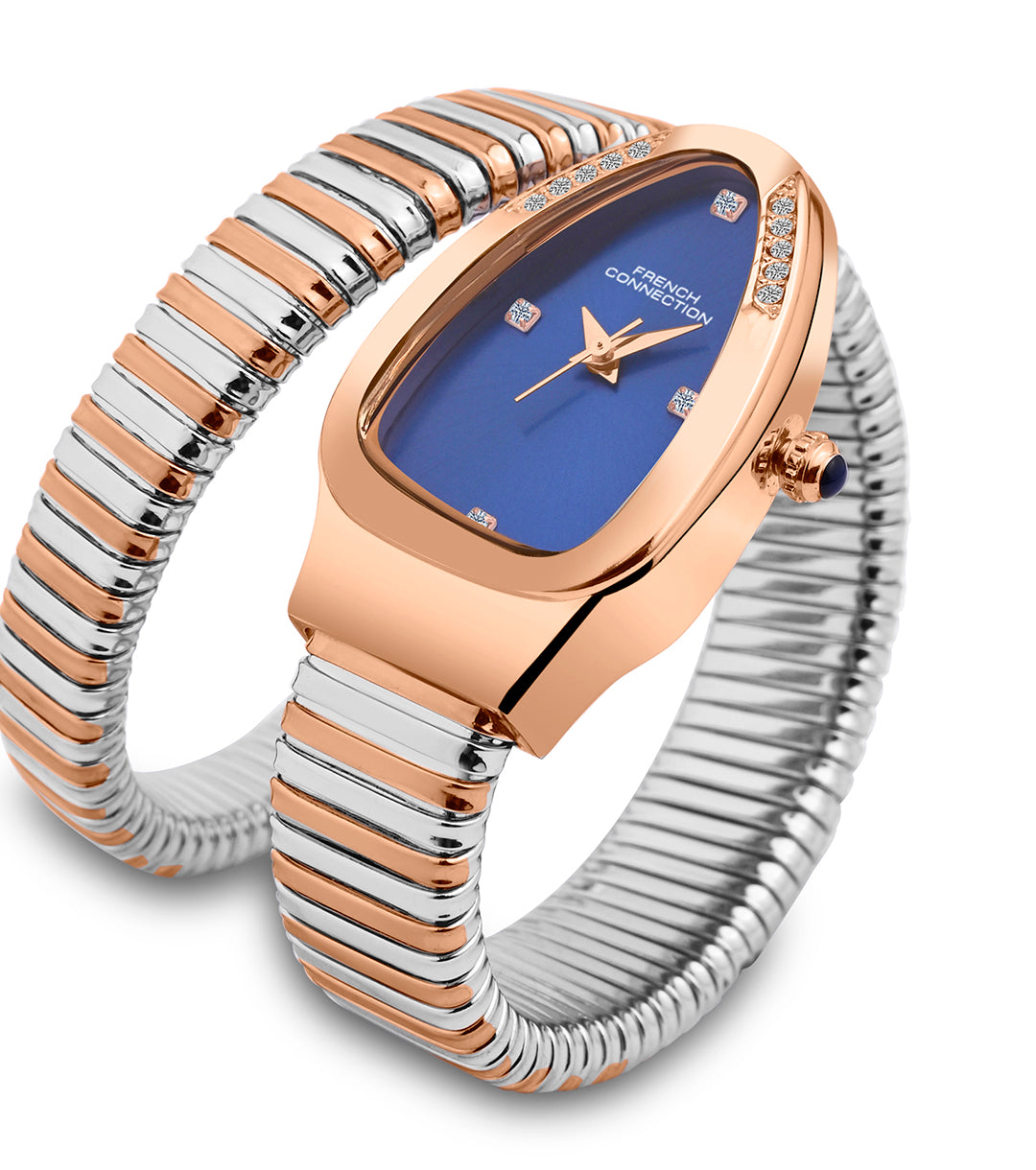 The Mystic Curve 2.0 Women’s Wrap Around Strap Analogue Watch | Blue Oval Dial Trendy Watch - FCN0132URTM