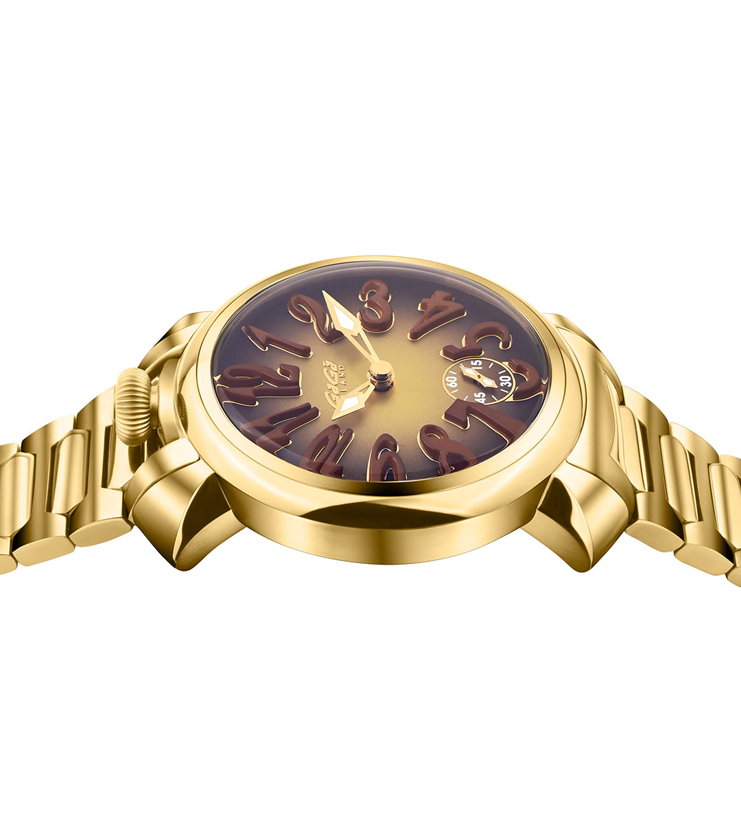 GaGà Milano Watch Manual Winding Mechanical 44mm Yellow Gold Swiss Made watch for Unisex - 4014MN01Y0STSY0