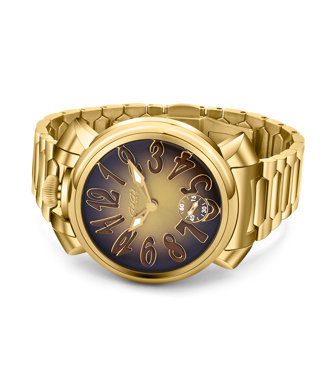 GaGà Milano Watch Manual Winding Mechanical 44mm Yellow Gold Swiss Made watch for Unisex - 4014MN01Y0STSY0