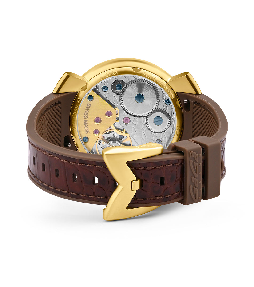 GaGà Milano Manual Winding Mechanical Movement Brown Dial - 4014MN01Y0YLBN0 Swiss Made watch for Unisex