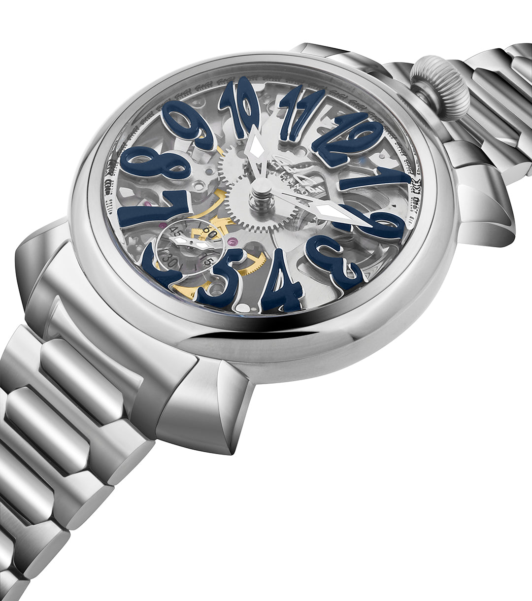 GaGà Milano Watch Manual Winding Mechanical 44mm Skeleton Dial Swiss Made watch for Unisex - 4310SK01S0STST0