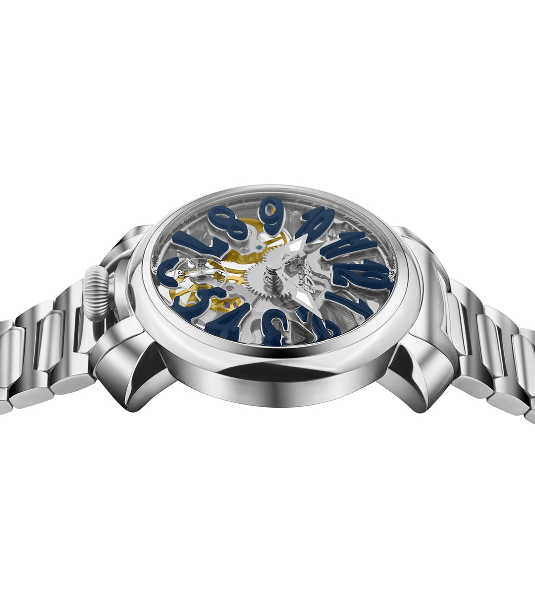 GaGà Milano Watch Manual Winding Mechanical 44mm Skeleton Dial Swiss Made watch for Unisex - 4310SK01S0STST0