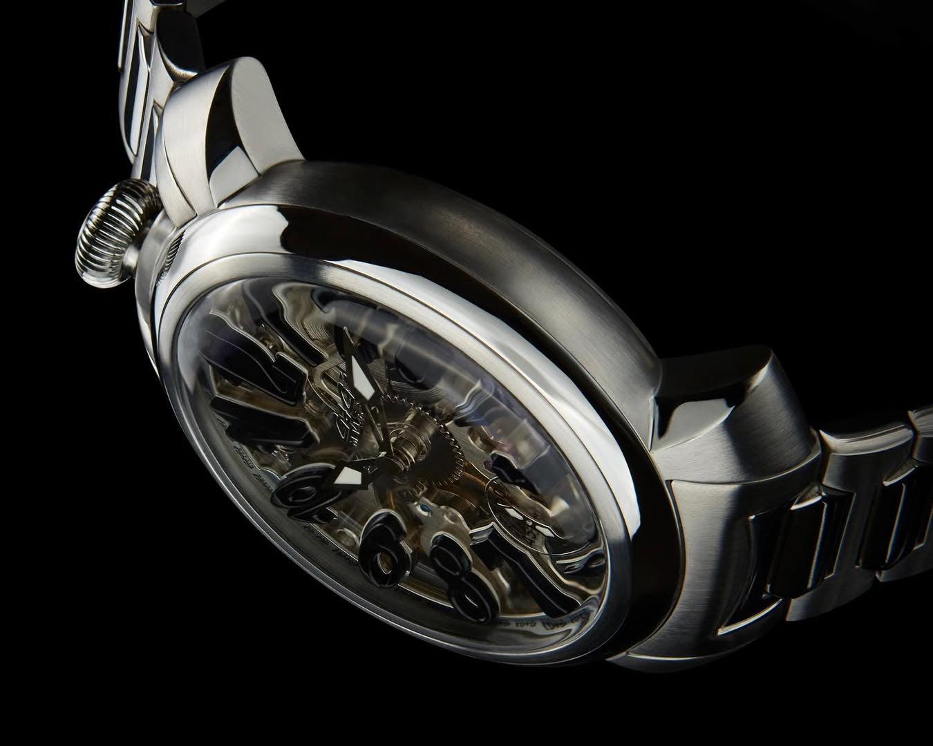 GaGà Milano Watch Manual Winding Mechanical 44mm Skeleton Dial Swiss Made watch for Unisex - 4310SK01S0STST0