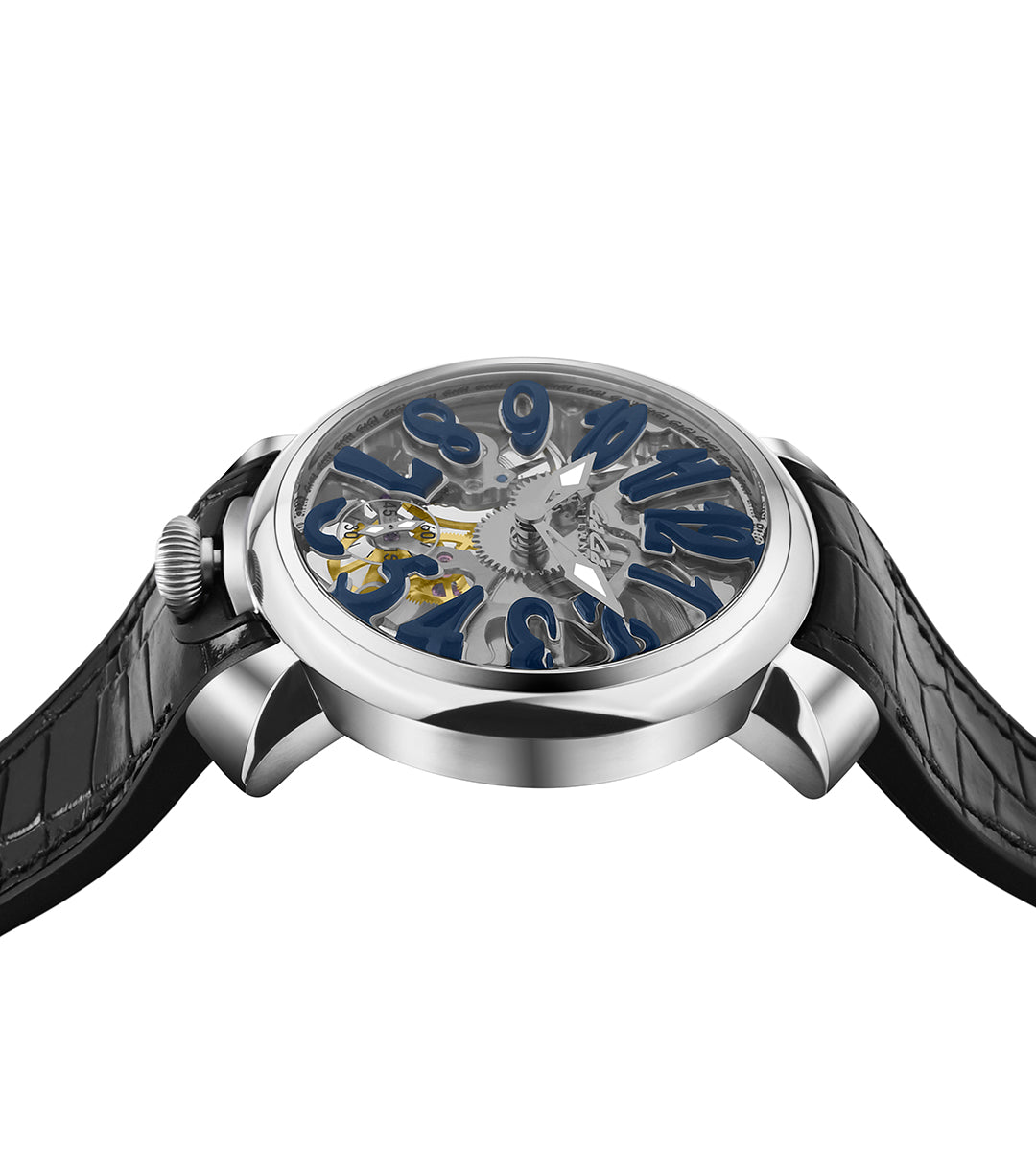 GaGà Milano Watch Manual Winding Mechanical 44mm Swiss Made watch for Unisex - 4310SK01S0YLBK0