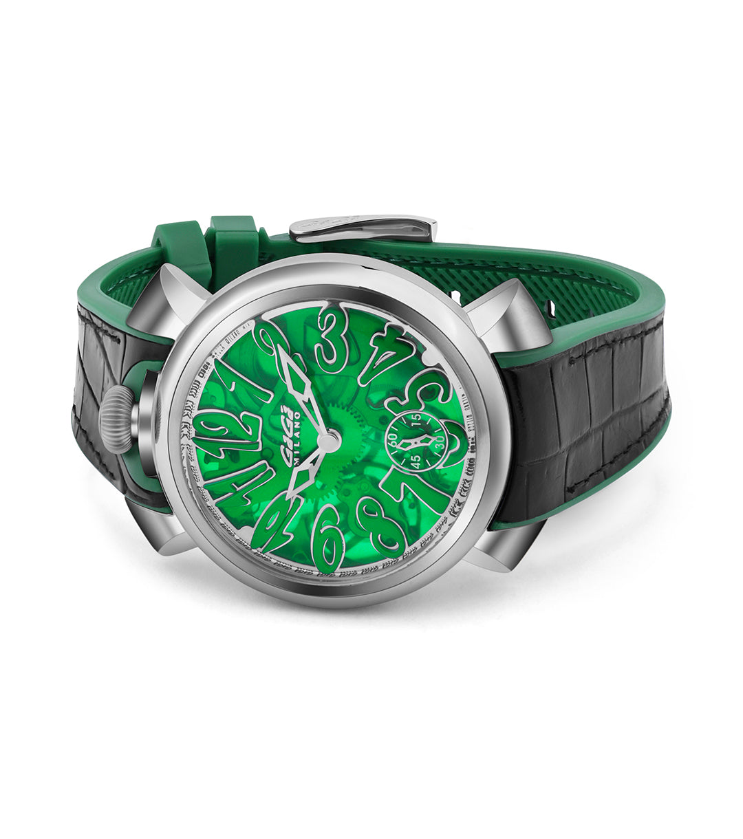 GaGà Milano Manual Winding Mechanical Movement Green Dial - 4310SK02S0YLGB0 Swiss Made watch for Unisex