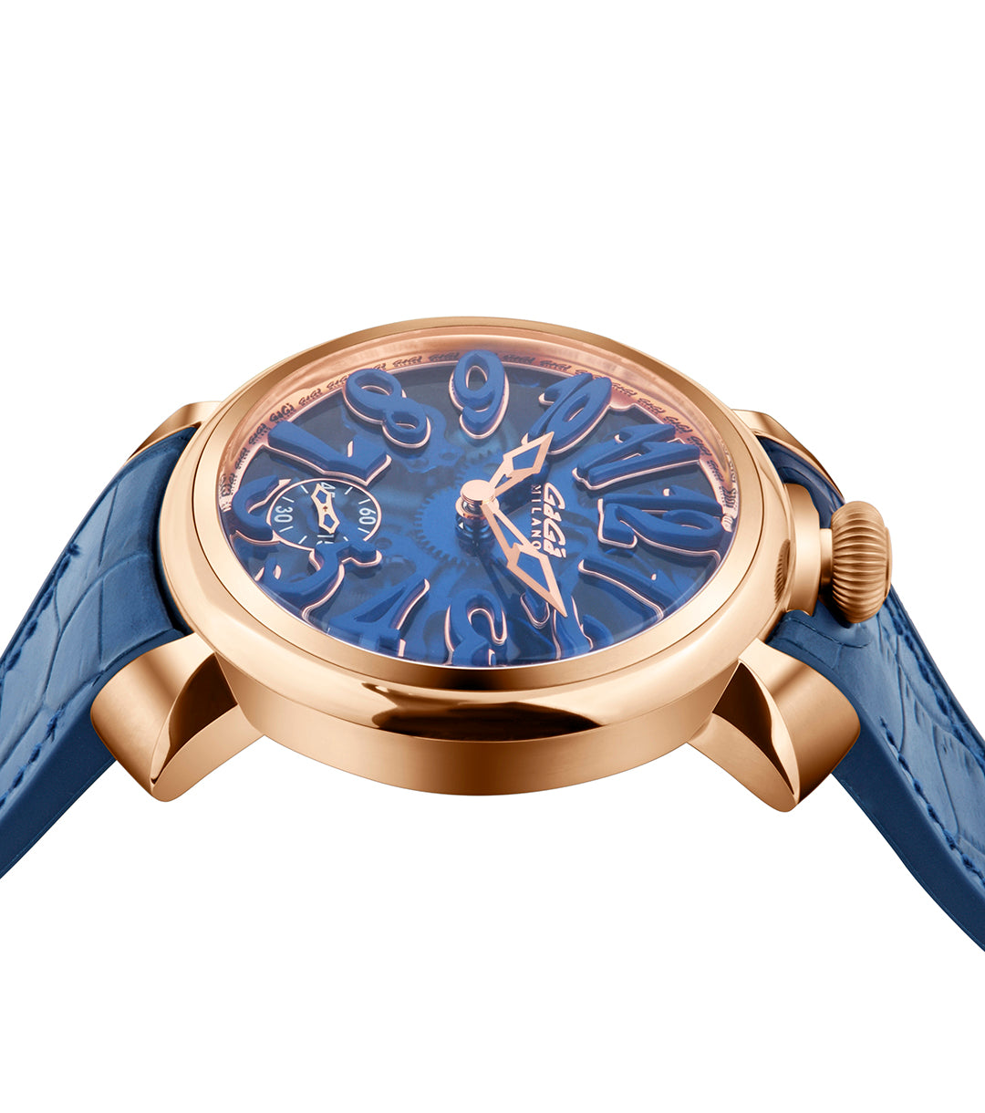 GaGà Milano Manual Winding Mechanical Movement Blue Dial - 4311SK01R0YLBL0 Swiss Made watch for Unisex