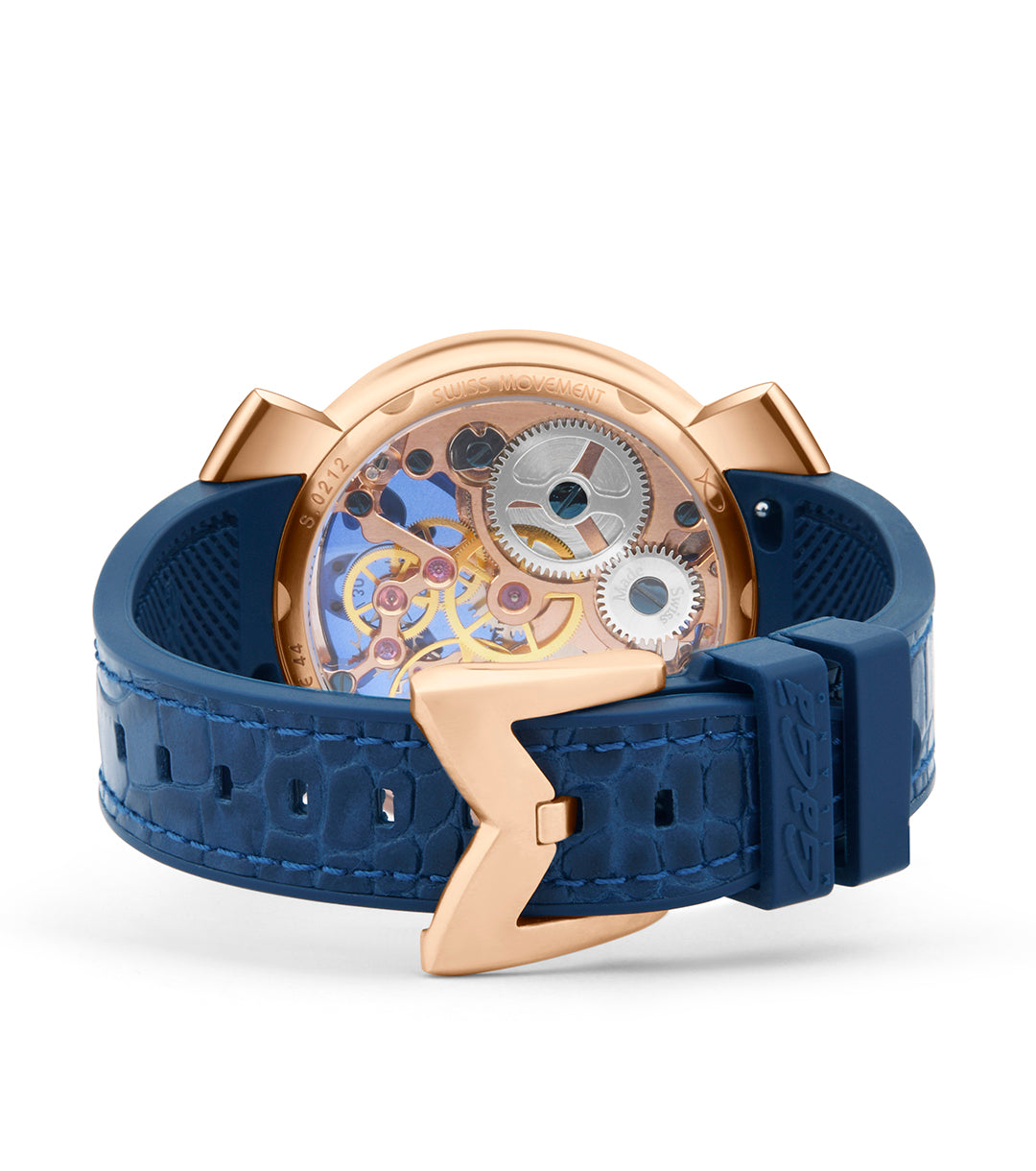 GaGà Milano Manual Winding Mechanical Movement Blue Dial - 4311SK01R0YLBL0 Swiss Made watch for Unisex