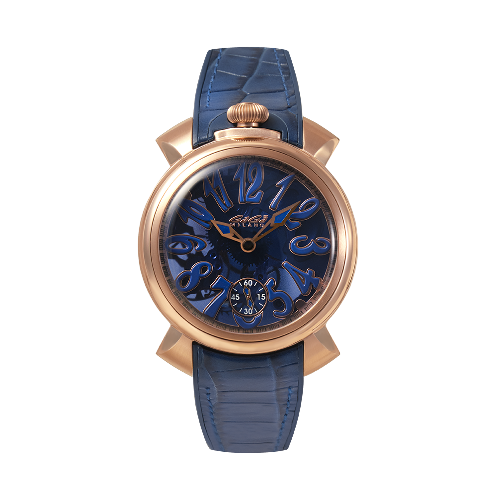 GaGà Milano Manual Winding Mechanical Movement Blue Dial - 4311SK01R0YLBL0 Swiss Made watch for Unisex