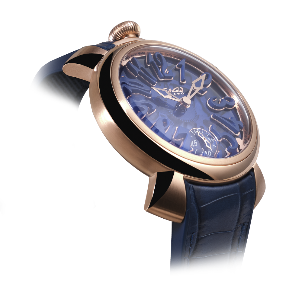 GaGà Milano Manual Winding Mechanical Movement Blue Dial - 4311SK01R0YLBL0 Swiss Made watch for Unisex