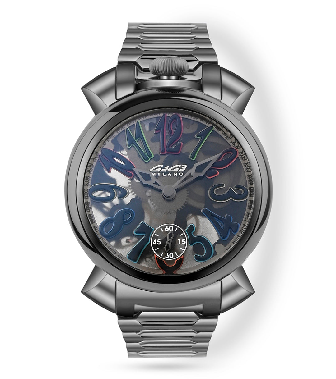 GaGà Milano Watch Manual Winding Mechanical 44mm Grey Swiss Made watch for Unisex - 4313SK01U0STSP0