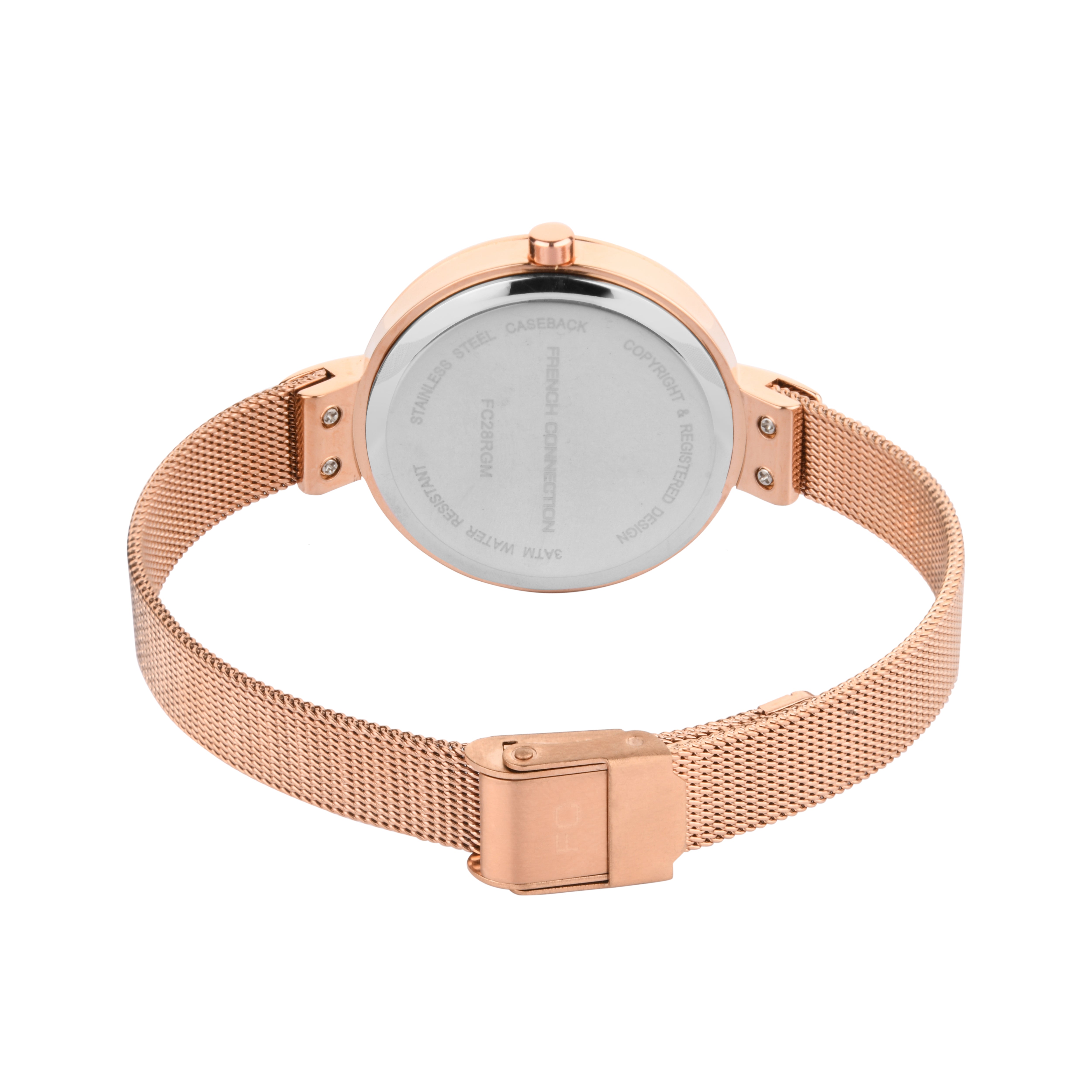 French Connection Analog Rose Gold Dial Women's Watch-FC28RGM