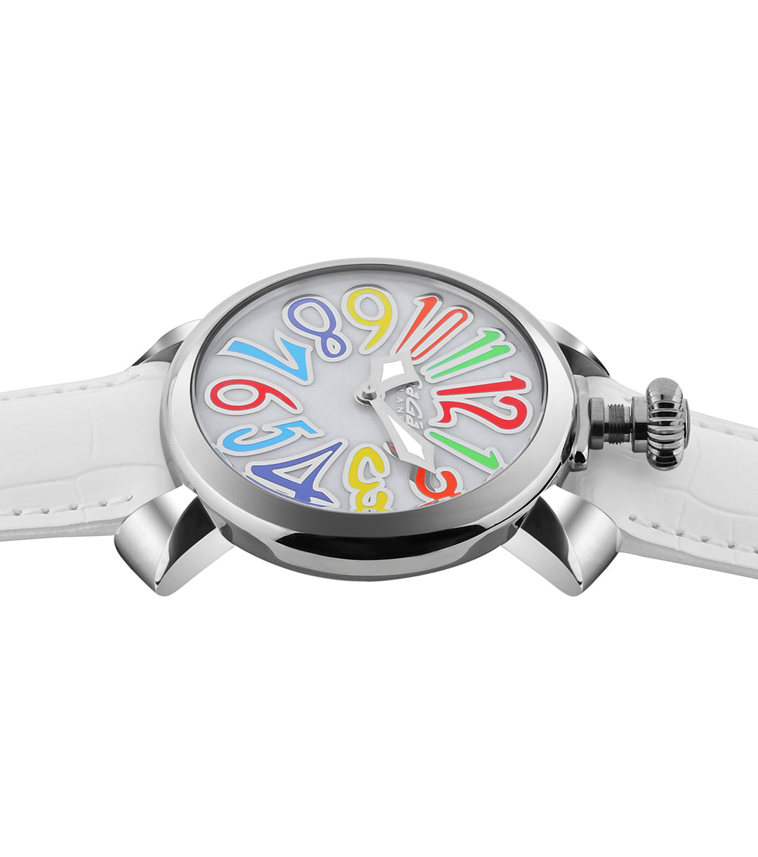 GaGà Milano Manual Winding Mechanical Watch with White Dial - 5010MN01S0LAWH0 Swiss Made watch for men