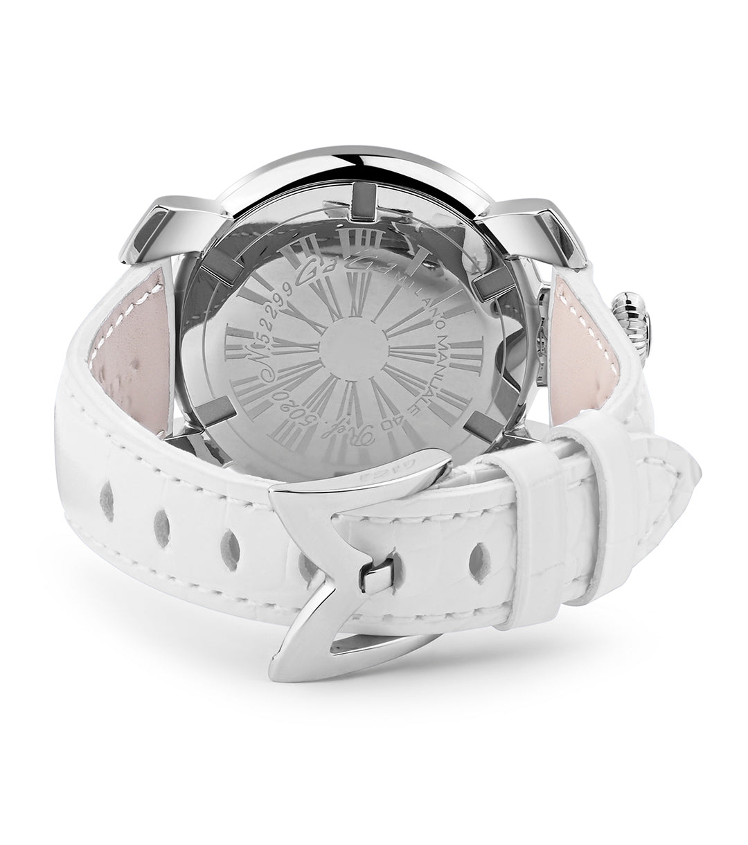 GaGà Milano Manual Winding Mechanical Watch with White Dial - 5010MN01S0LAWH0 Swiss Made watch for men